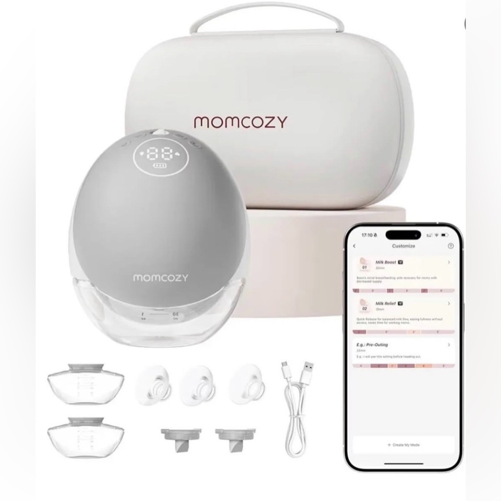 Momcozy Wearable Breast Pump Set - Gray
